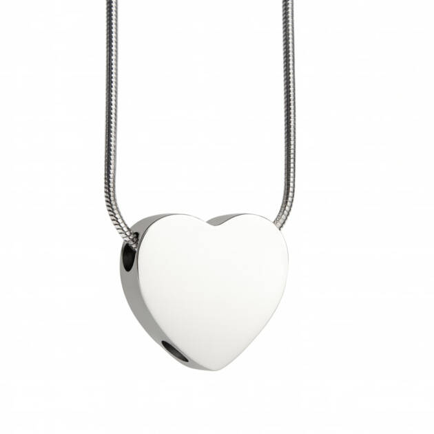 Colgante de acero para cenizas Corazón - Funeraria La Montañesa