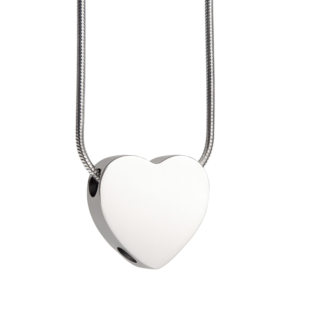 Colgante de acero para cenizas Corazón - Funeraria La Montañesa